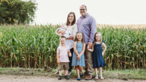 The Sauter family on their farm