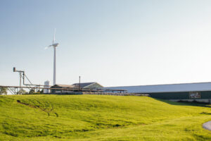 Farm on clear day