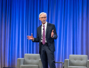 CEO speaks at event