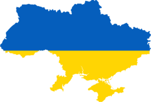 Map outline of Ukraine