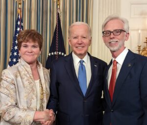 Jim Mulhern poses with President Biden